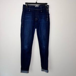 FINAL MARKDOWN Good American Side Zip Dark Wash Skinny Jean, size 2/26